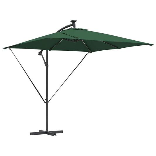vidaXL Umbrella Green 249 x 249 x 250 cm Polyester and Aluminium