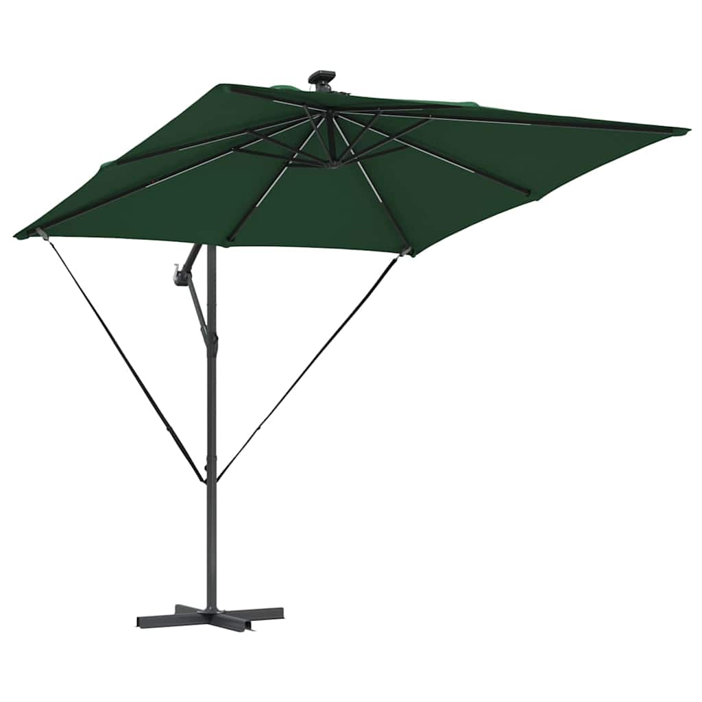 vidaXL Umbrella Green 249 x 249 x 250 cm Polyester and Aluminium