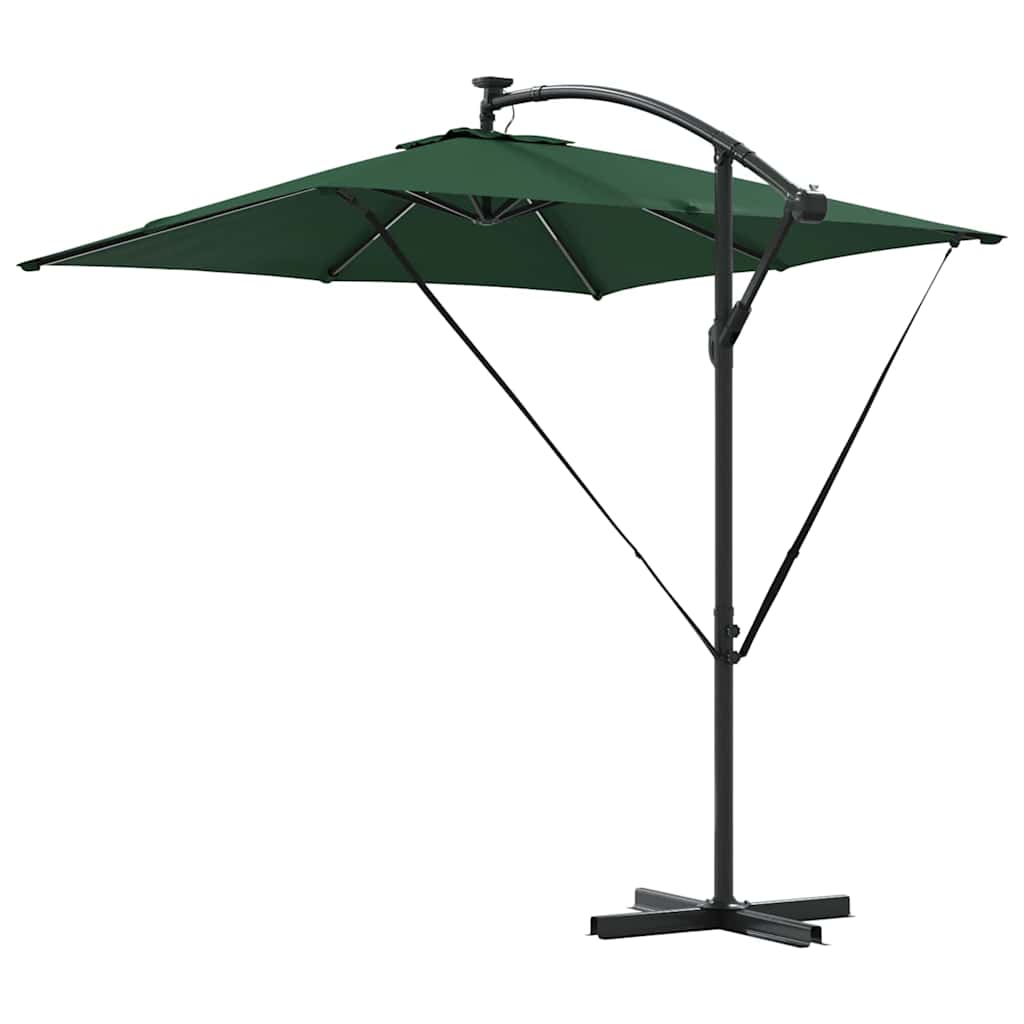 vidaXL Umbrella Green 249 x 249 x 250 cm Polyester and Aluminium