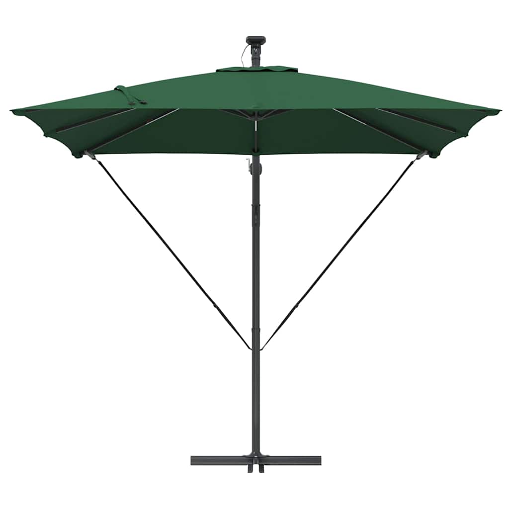 vidaXL Umbrella Green 249 x 249 x 250 cm Polyester and Aluminium