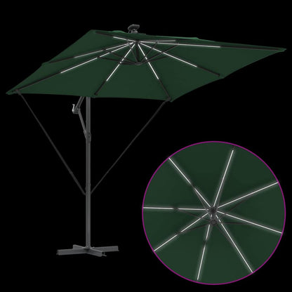 vidaXL Umbrella Green 249 x 249 x 250 cm Polyester and Aluminium