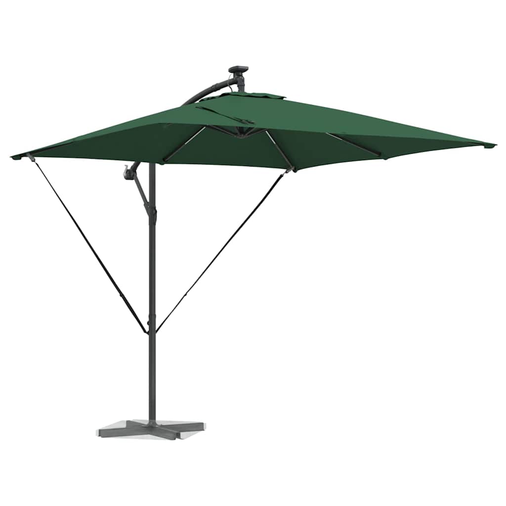 vidaXL Umbrella Green 249 x 249 x 250 cm Polyester and Aluminium