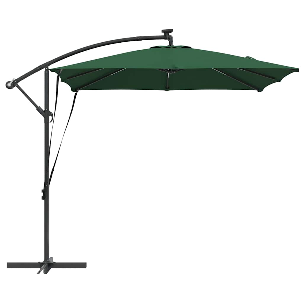vidaXL Umbrella Green 249 x 249 x 250 cm Polyester and Aluminium