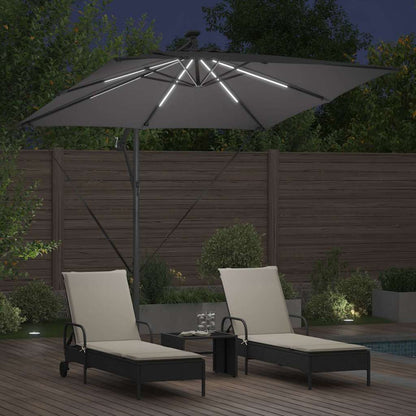 vidaXL Umbrella Anthracite 249 x 249 x 250 cm Polyester and Aluminium