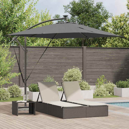 vidaXL Umbrella Anthracite 249 x 249 x 250 cm Polyester and Aluminium