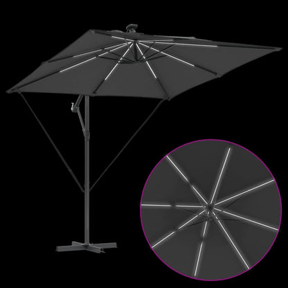 vidaXL Umbrella Anthracite 249 x 249 x 250 cm Polyester and Aluminium