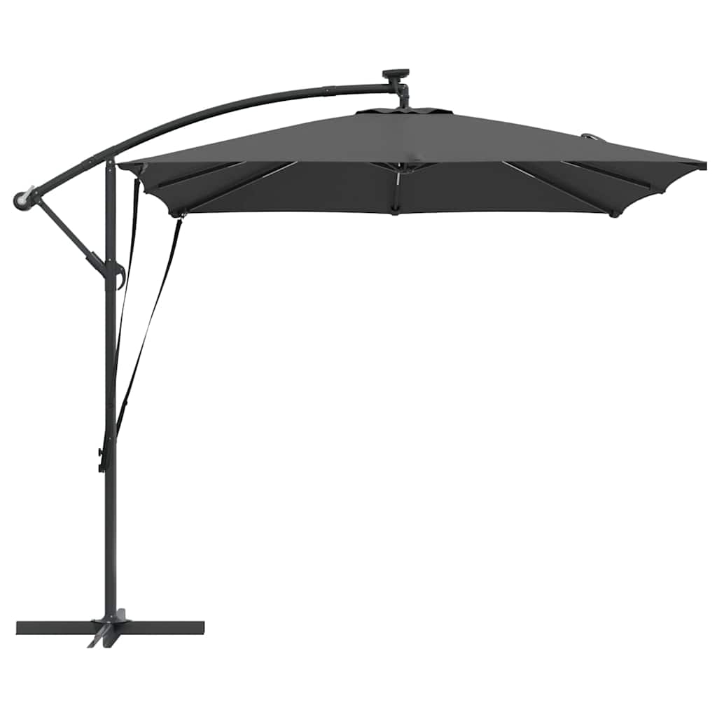 vidaXL Umbrella Anthracite 249 x 249 x 250 cm Polyester and Aluminium