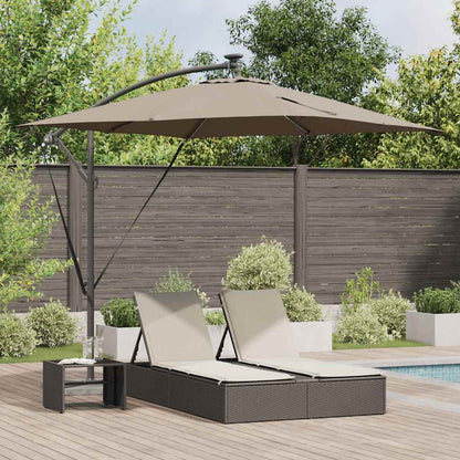 vidaXL Umbrella Taupe 249 x 249 x 250 cm Polyester and Aluminium