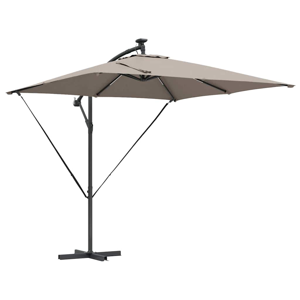 vidaXL Umbrella Taupe 249 x 249 x 250 cm Polyester and Aluminium
