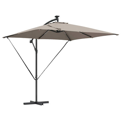 vidaXL Umbrella Taupe 249 x 249 x 250 cm Polyester and Aluminium