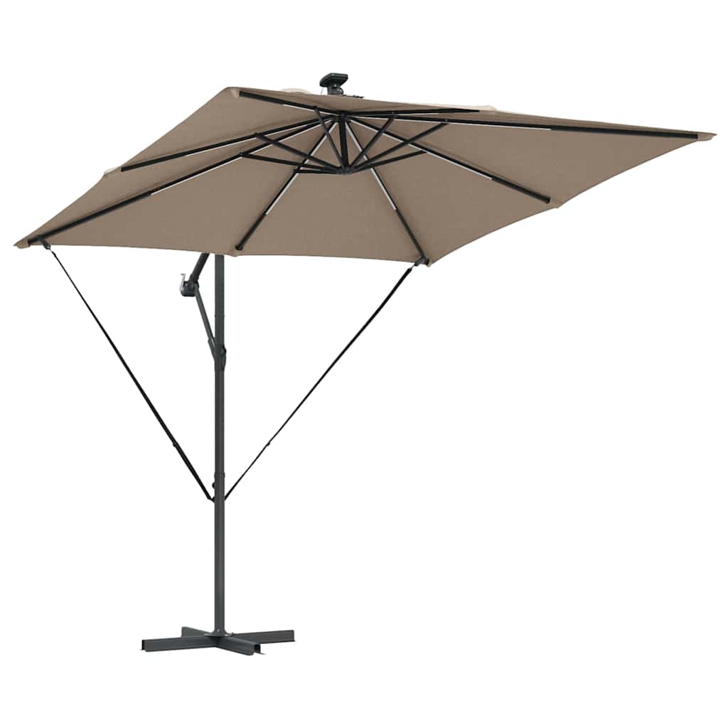 vidaXL Umbrella Taupe 249 x 249 x 250 cm Polyester and Aluminium