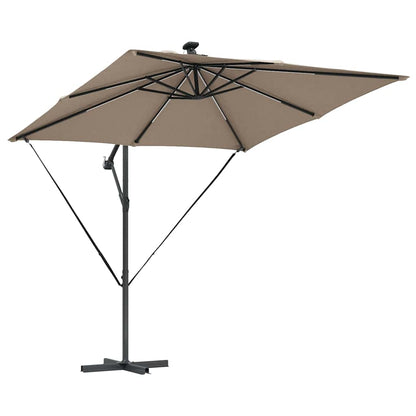 vidaXL Umbrella Taupe 249 x 249 x 250 cm Polyester and Aluminium