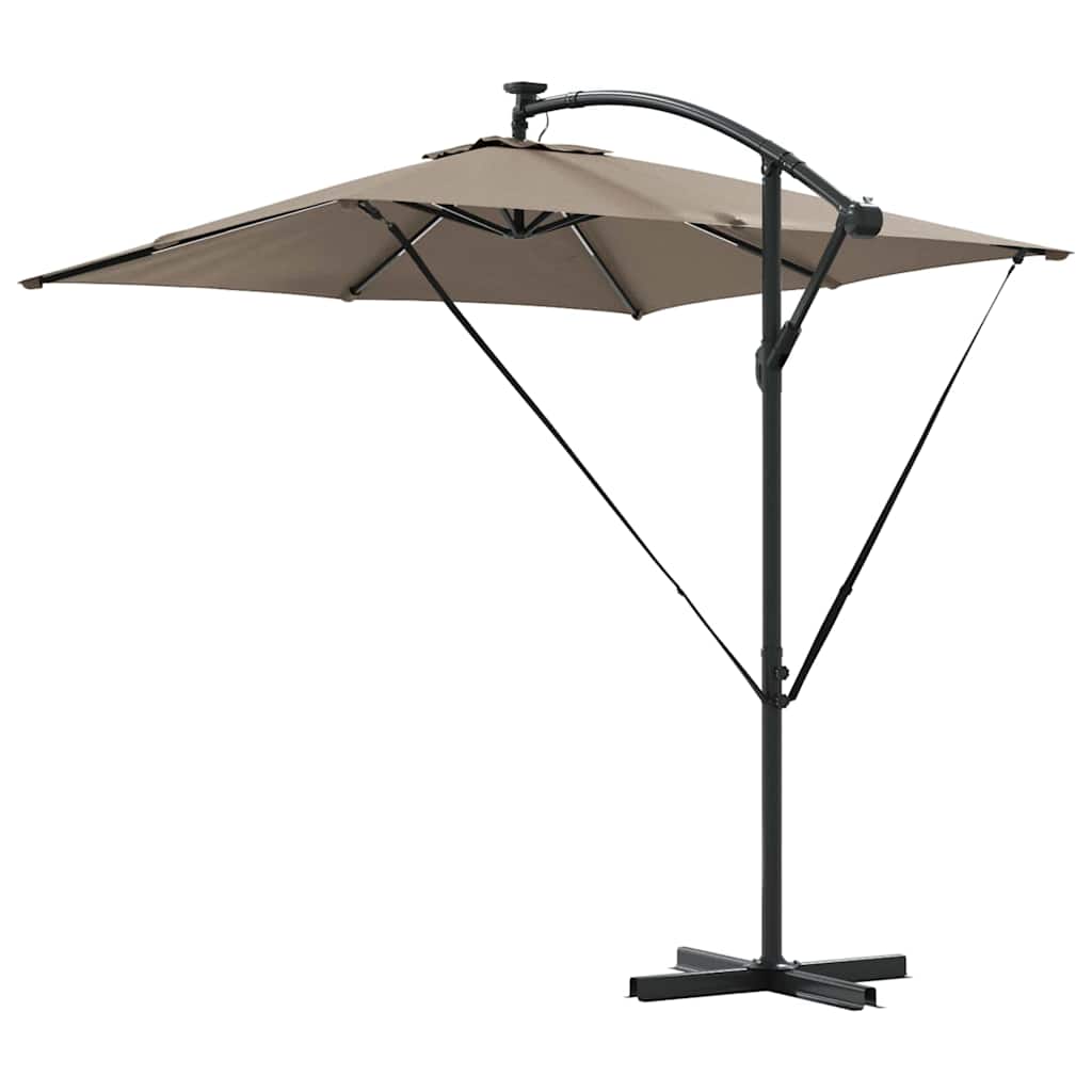 vidaXL Umbrella Taupe 249 x 249 x 250 cm Polyester and Aluminium