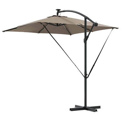 vidaXL Umbrella Taupe 249 x 249 x 250 cm Polyester and Aluminium