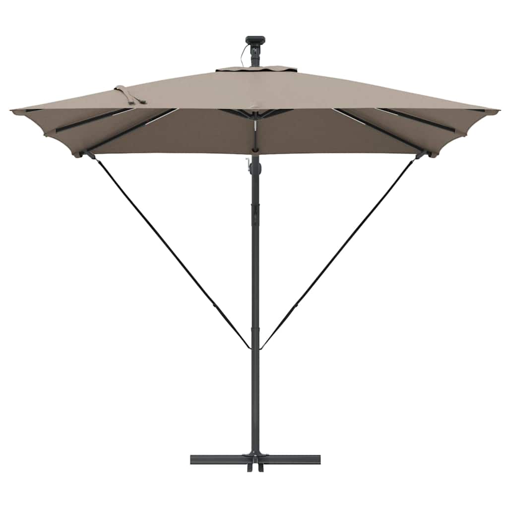 vidaXL Umbrella Taupe 249 x 249 x 250 cm Polyester and Aluminium