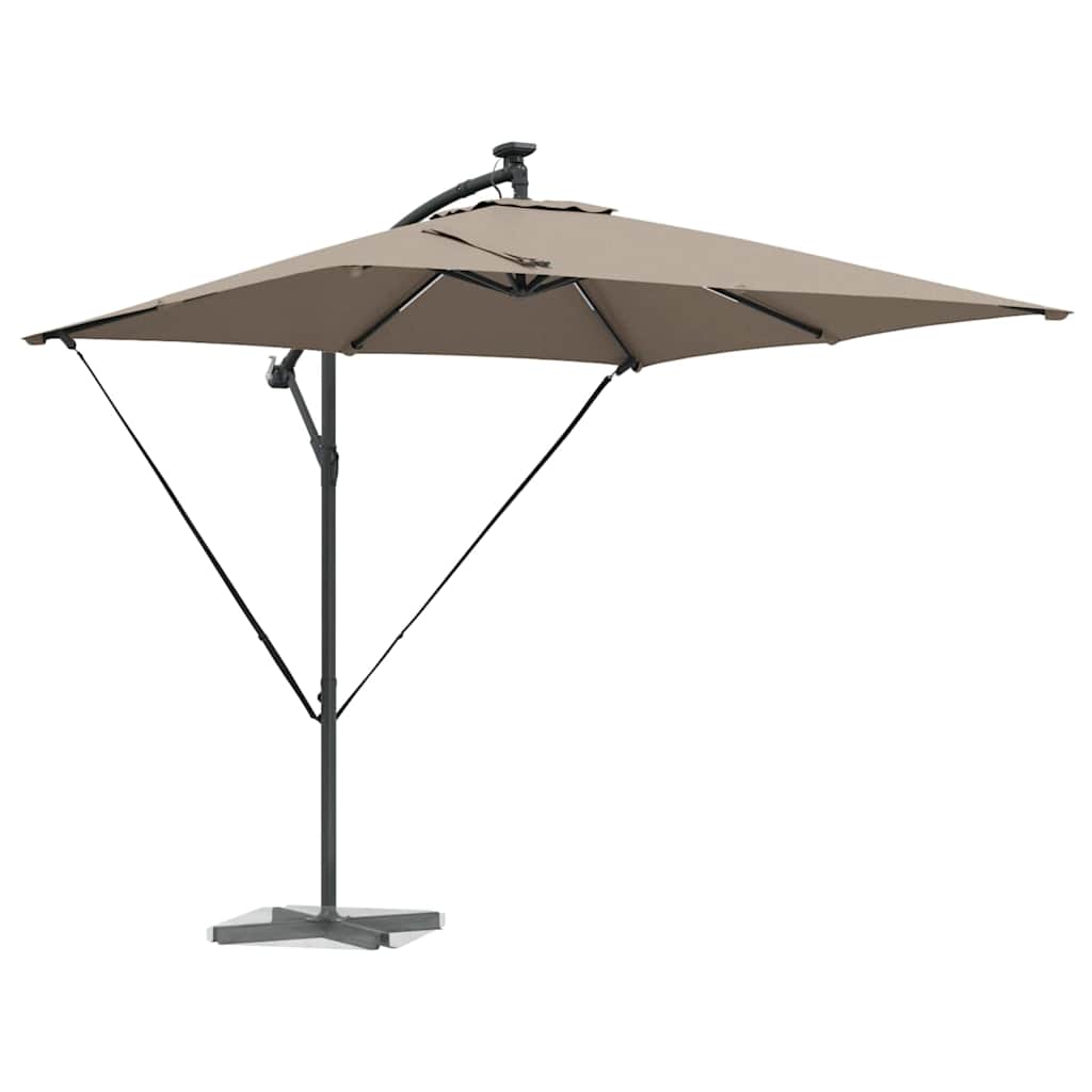 vidaXL Umbrella Taupe 249 x 249 x 250 cm Polyester and Aluminium