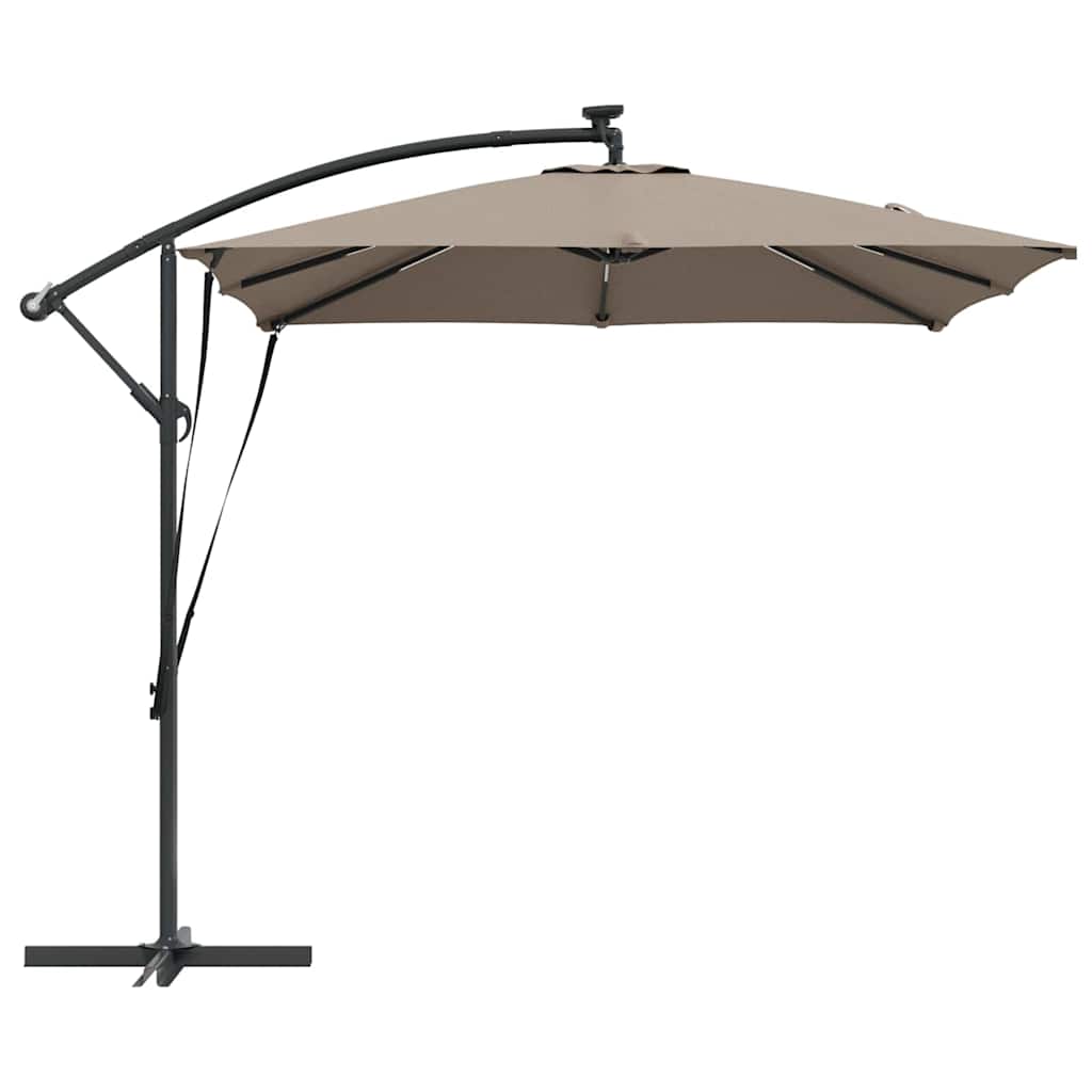 vidaXL Umbrella Taupe 249 x 249 x 250 cm Polyester and Aluminium