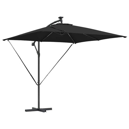 vidaXL Umbrella Black 249 x 249 x 250 cm Polyester and Aluminium