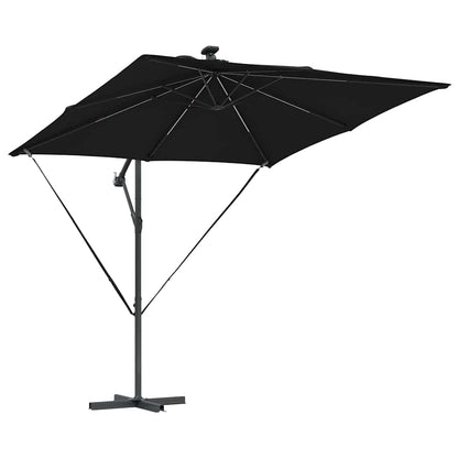 vidaXL Umbrella Black 249 x 249 x 250 cm Polyester and Aluminium