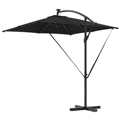 vidaXL Umbrella Black 249 x 249 x 250 cm Polyester and Aluminium