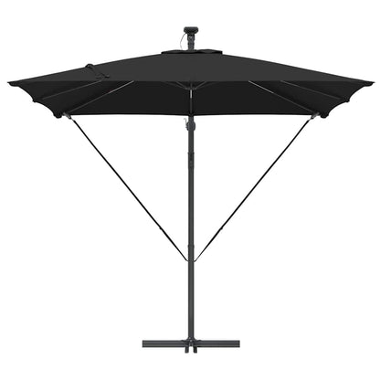 vidaXL Umbrella Black 249 x 249 x 250 cm Polyester and Aluminium