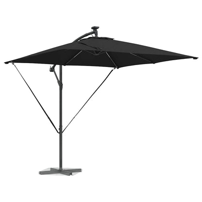 vidaXL Umbrella Black 249 x 249 x 250 cm Polyester and Aluminium