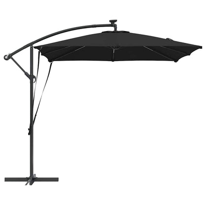 vidaXL Umbrella Black 249 x 249 x 250 cm Polyester and Aluminium