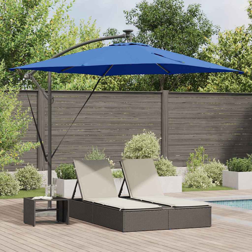 vidaXL Umbrella 249 x 249 x 250 cm Polyester and Aluminium Azurblau