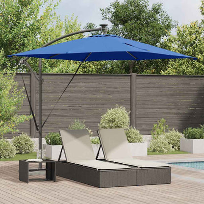 vidaXL Umbrella 249 x 249 x 250 cm Polyester and Aluminium Azurblau