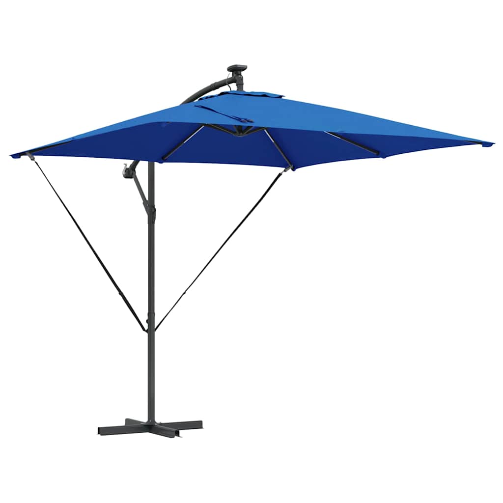 vidaXL Umbrella 249 x 249 x 250 cm Polyester and Aluminium Azurblau