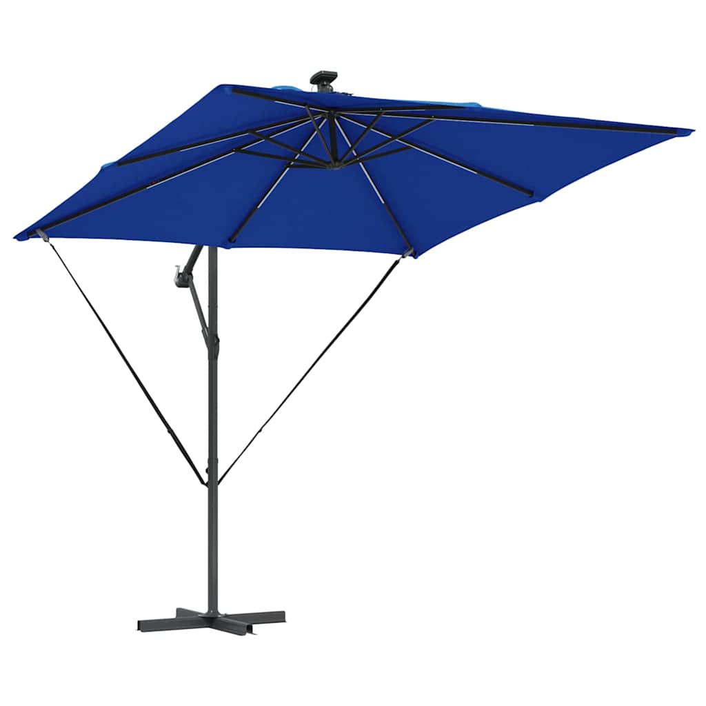 vidaXL Umbrella 249 x 249 x 250 cm Polyester and Aluminium Azurblau
