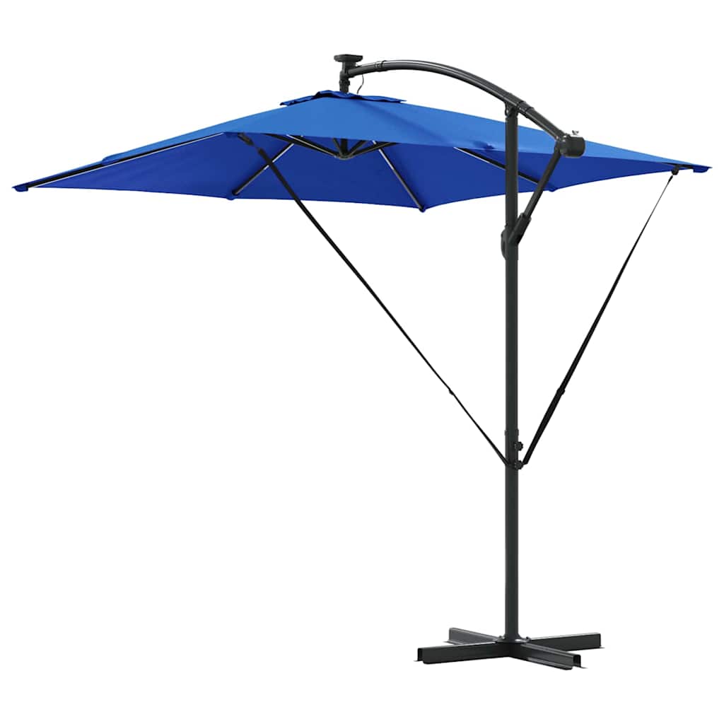 vidaXL Umbrella 249 x 249 x 250 cm Polyester and Aluminium Azurblau