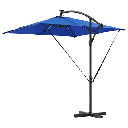 vidaXL Umbrella 249 x 249 x 250 cm Polyester and Aluminium Azurblau