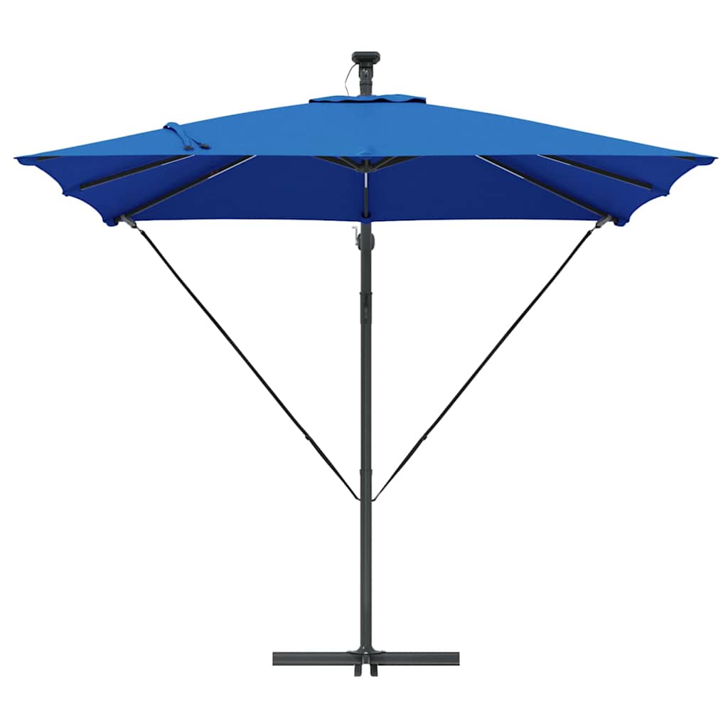 vidaXL Umbrella 249 x 249 x 250 cm Polyester and Aluminium Azurblau