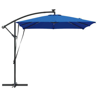 vidaXL Umbrella 249 x 249 x 250 cm Polyester and Aluminium Azurblau