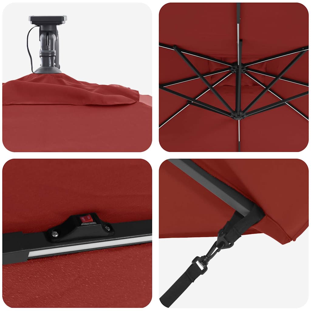 vidaXL Umbrella Terracotta 249 x 249 x 250 cm Polyester and Aluminium