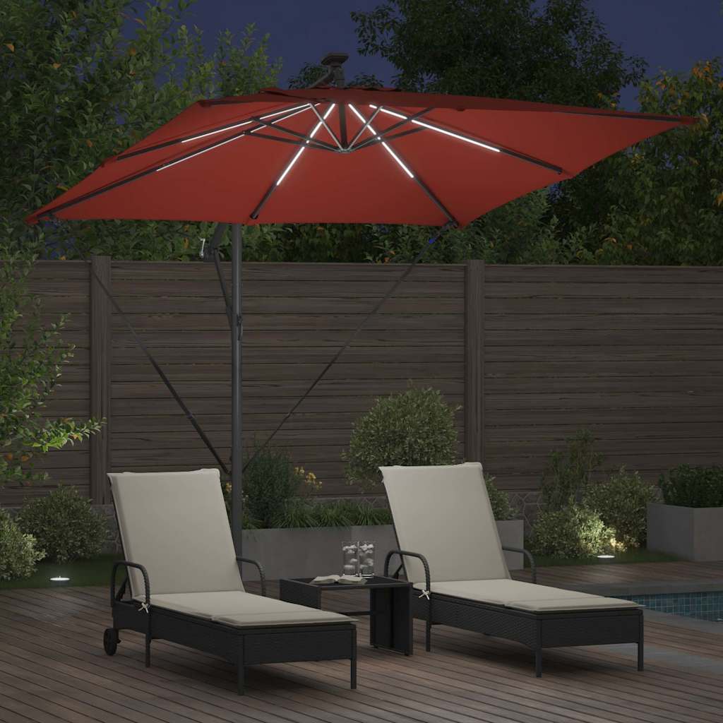 vidaXL Umbrella Terracotta 249 x 249 x 250 cm Polyester and Aluminium