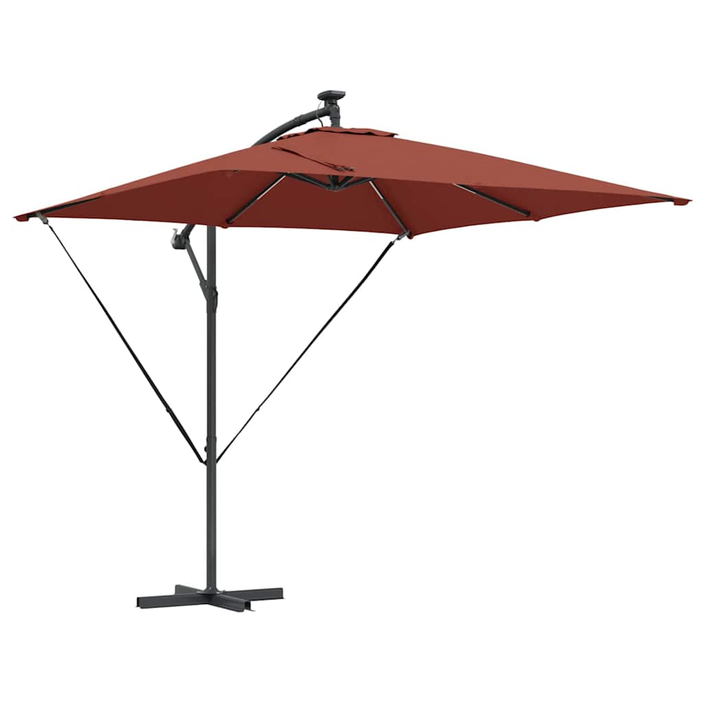 vidaXL Umbrella Terracotta 249 x 249 x 250 cm Polyester and Aluminium