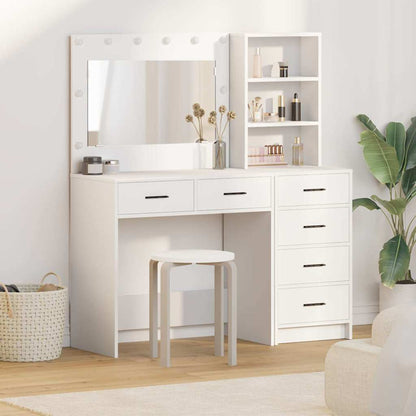 vidaXL Dressing Table 2 pcs White 78.5 x 41 x 135 cm Engineered Wood