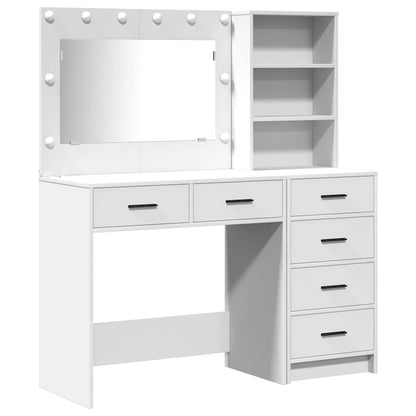 vidaXL Dressing Table 2 pcs White 78.5 x 41 x 135 cm Engineered Wood