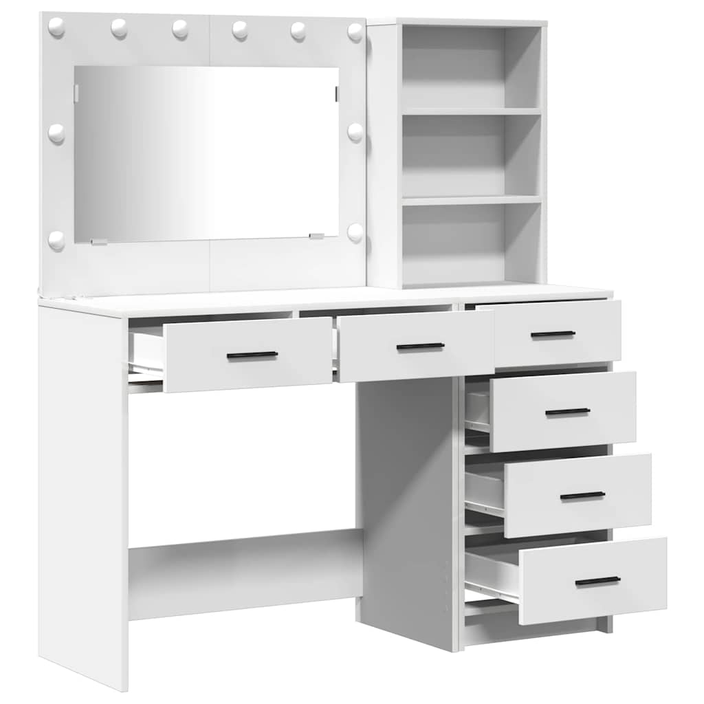 vidaXL Dressing Table 2 pcs White 78.5 x 41 x 135 cm Engineered Wood