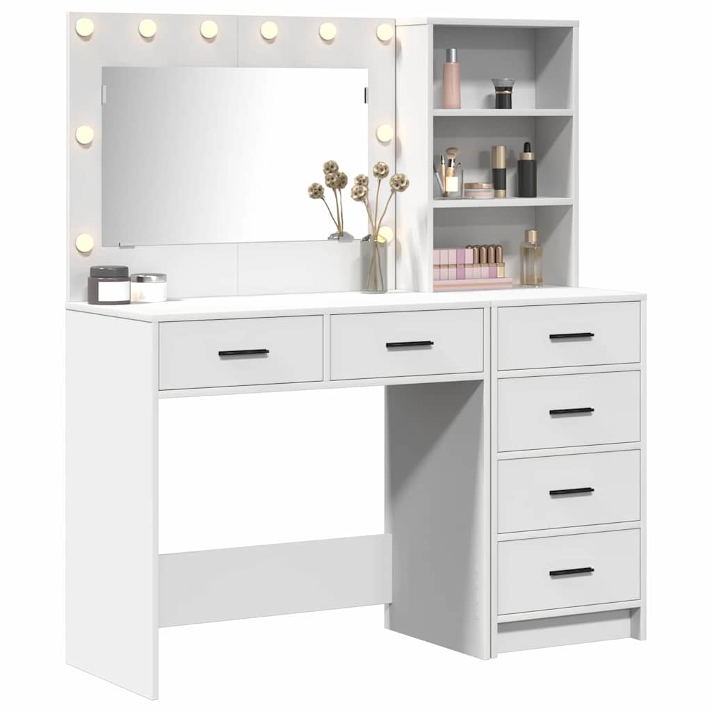 vidaXL Dressing Table 2 pcs White 78.5 x 41 x 135 cm Engineered Wood