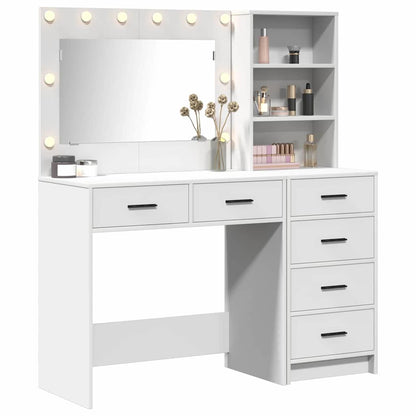 vidaXL Dressing Table 2 pcs White 78.5 x 41 x 135 cm Engineered Wood