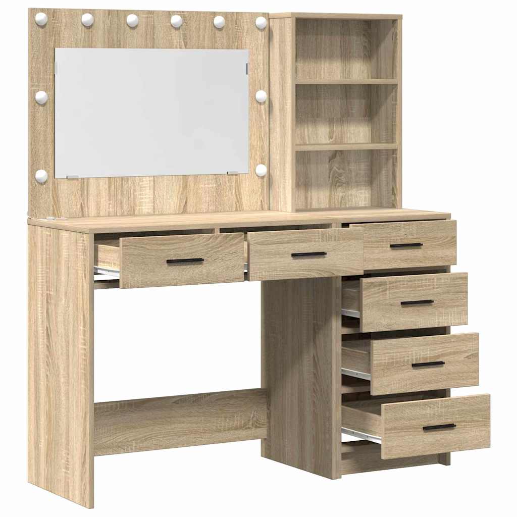 vidaXL Dressing Table Brown 78.5 x 41 x 135 cm Engineered wood