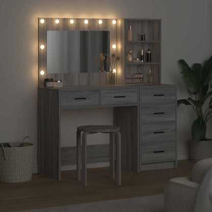 vidaXL Dressing Table 2 pcs Light Grey 78.5 x 41 x 135 cm