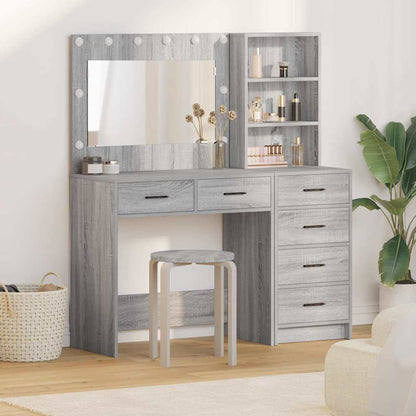vidaXL Dressing Table 2 pcs Light Grey 78.5 x 41 x 135 cm