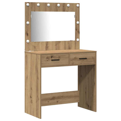 vidaXL Dressing Table 2 pcs Brown 78.5 x 41 x 135 cm Engineered Wood