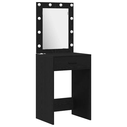 vidaXL Dressing Table 2 pcs Black 50 x 41 x 135 cm Engineered Wood