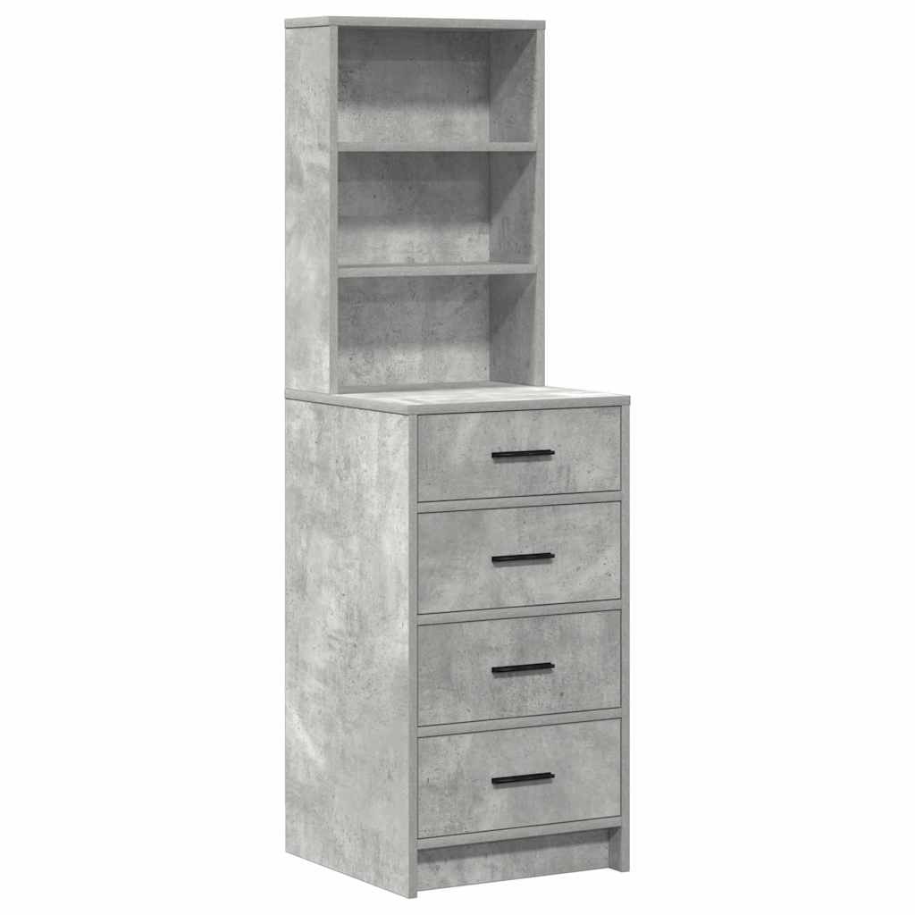 vidaXL Dressing Table 2 pcs Grey 50 x 41 x 135 cm Engineered Wood