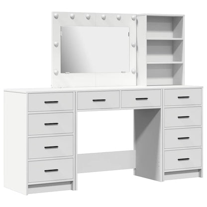 vidaXL Dressing Table 3 pcs White 78.5 x 41 x 135 cm Engineered Wood